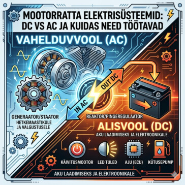 Mootorratta elektrisüsteemid: DC vs AC ja kuidas need töötavad