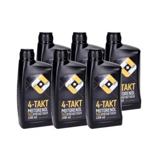 engine oil / motor oil 101 Octane semi-synthetic 4-stroke 10W40 - 6x 1 Liter